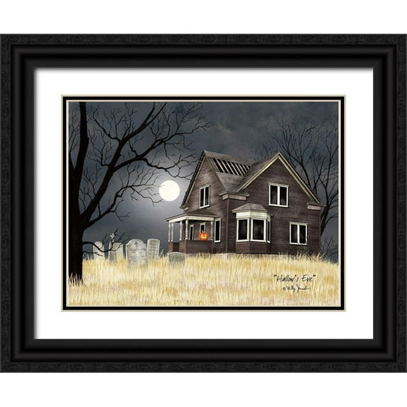 Jacobs, Billy 32x25 Black Ornate Wood Framed with Double Matting Museum Art Print Titled - Hallows Eve