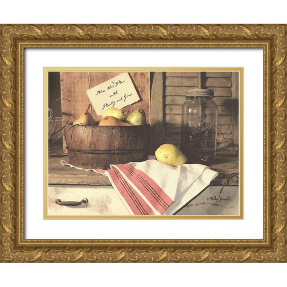 Jacobs, Billy 32x25 Gold Ornate Wood Framed with Double Matting Museum Art Print Titled - Plenty and Grace