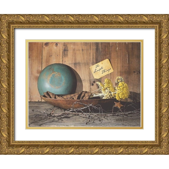 Jacobs, Billy 32x25 Gold Ornate Wood Framed with Double Matting Museum Art Print Titled - The Simple Things