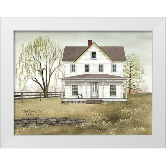 Jacobs, Billy 32x25 White Modern Wood Framed Museum Art Print Titled - Aunt Emmas Place
