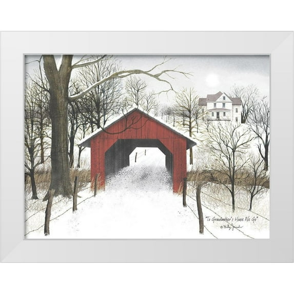 Jacobs, Billy 32x25 White Modern Wood Framed Museum Art Print Titled - To Grandmothers House We Go
