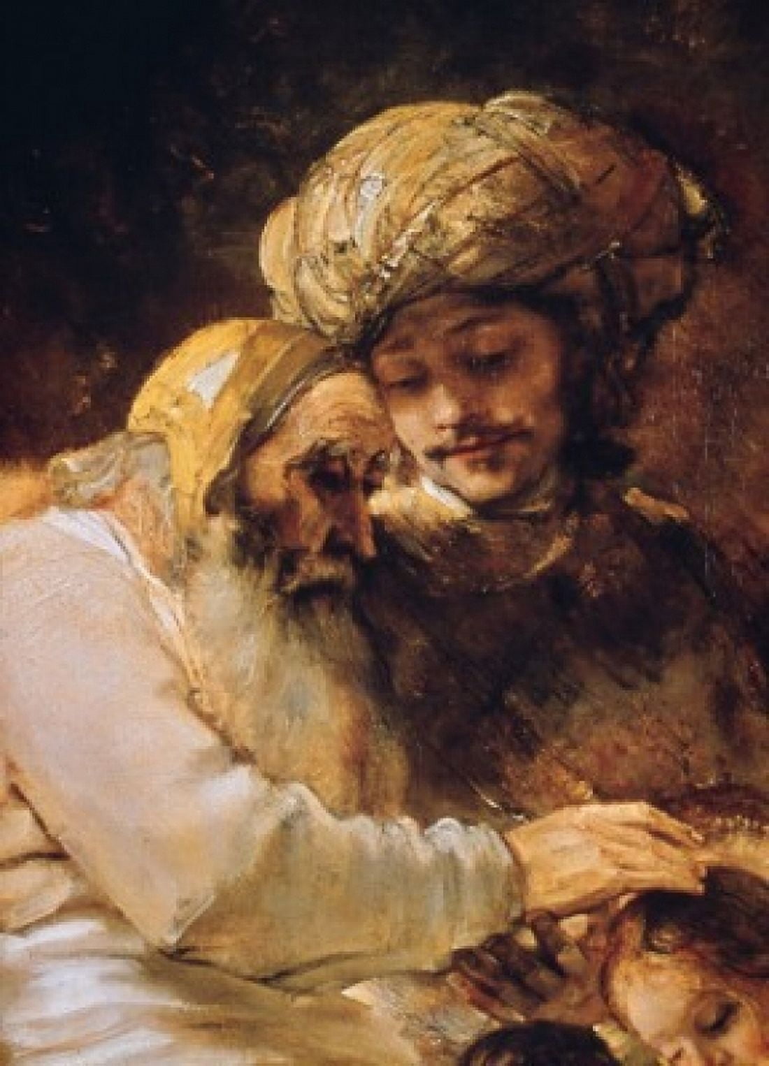 Jacobs Blessing by Rembrandt Harmensz Van Rijn oil on canvas detail (1606-1669) Germany Hesse Kassel Staatliche Kunstsammlung Canvas Art - Rembrandt Harmensz Van Rijn (24 x 36)