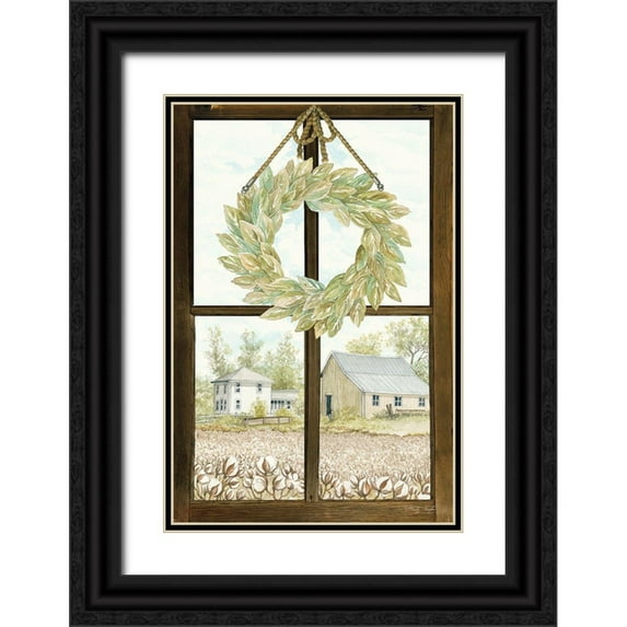 Jacobs, Cindy 11x14 Black Ornate Wood Framed with Double Matting Museum Art Print Titled - Window View III