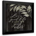 thumbnail image 1 of Jacobs, Cindy 12x12 Black Modern Framed Museum Art Print Titled - Live a Good Life, 1 of 5