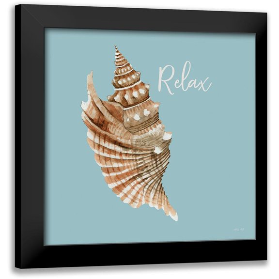Jacobs, Cindy 12x12 Black Modern Framed Museum Art Print Titled - Relax Seashell