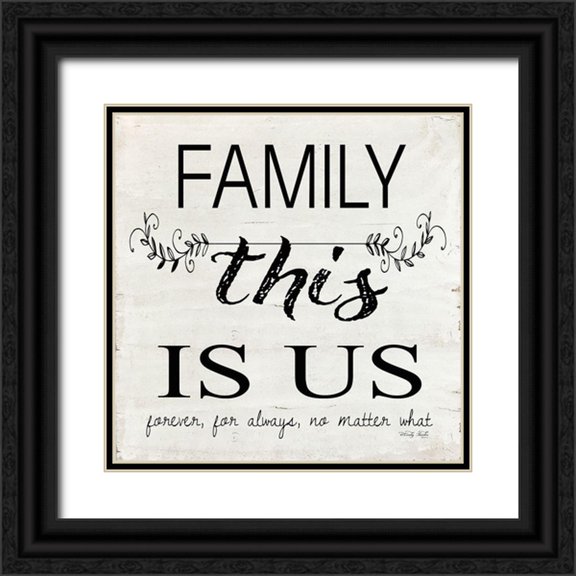 Jacobs, Cindy 12x12 Black Ornate Wood Framed with Double Matting Museum Art Print Titled - Family - This is Us