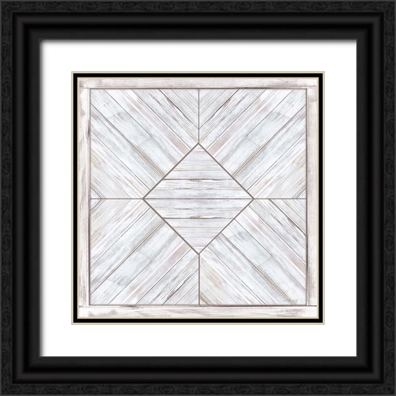 Jacobs, Cindy 12x12 Black Ornate Wood Framed with Double Matting Museum Art Print Titled - Wood Pattern 5