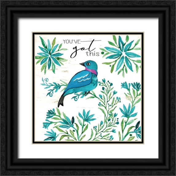 Jacobs, Cindy 12x12 Black Ornate Wood Framed with Double Matting Museum Art Print Titled - Youve Got This