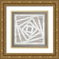 thumbnail image 1 of Jacobs, Cindy 12x12 Gold Ornate Wood Framed with Double Matting Museum Art Print Titled - Geo Greige Deco 3, 1 of 4