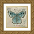 thumbnail image 1 of Jacobs, Cindy 12x12 Gold Ornate Wood Framed with Double Matting Museum Art Print Titled - Postcard Butterfly I, 1 of 4