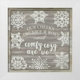 thumbnail image 1 of Jacobs, Cindy 12x12 White Modern Wood Framed Museum Art Print Titled - Comfy Cozy Snowflakes, 1 of 4