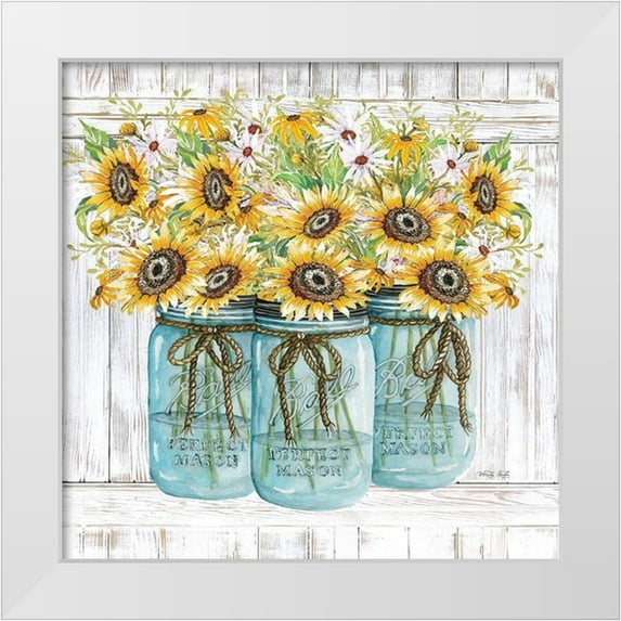 Jacobs, Cindy 12x12 White Modern Wood Framed Museum Art Print Titled - Garden Gathering