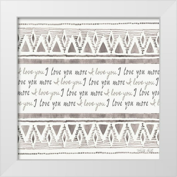 Jacobs, Cindy 12x12 White Modern Wood Framed Museum Art Print Titled - I Love You More