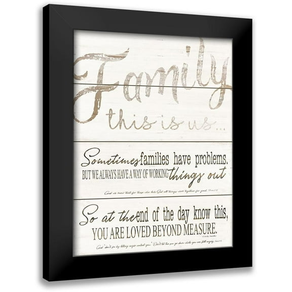 Jacobs, Cindy 12x14 Black Modern Framed Museum Art Print Titled - Family - This is Us