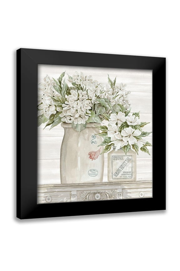Jacobs, Cindy 12x14 Black Modern Framed Museum Art Print Titled - Floral Country Crocks