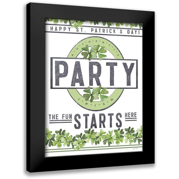 Jacobs, Cindy 12x14 Black Modern Framed Museum Art Print Titled - St. Patricks Day Party I