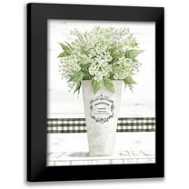 Jacobs, Cindy 12x14 Black Modern Framed Museum Art Print Titled - White Hydrangea
