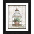 thumbnail image 1 of Jacobs, Cindy 12x14 Black Ornate Wood Framed with Double Matting Museum Art Print Titled - Caged Beauty I, 1 of 4