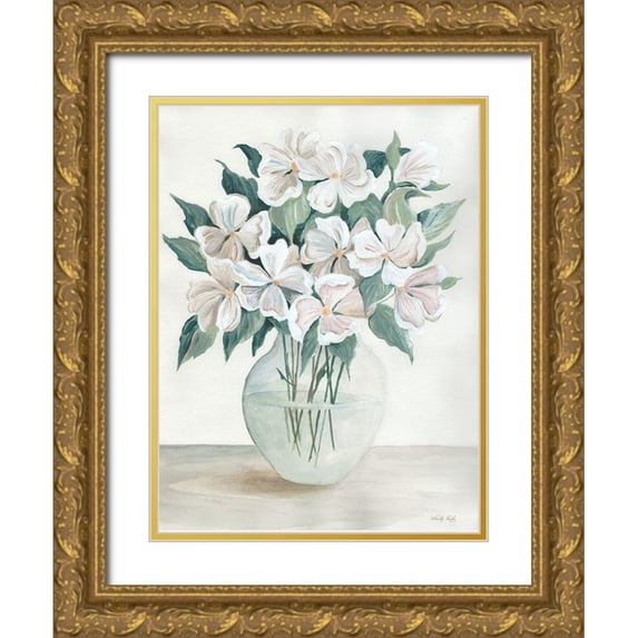 Jacobs, Cindy 12x14 Gold Ornate Wood Framed with Double Matting Museum Art Print Titled - Cosmos Delight