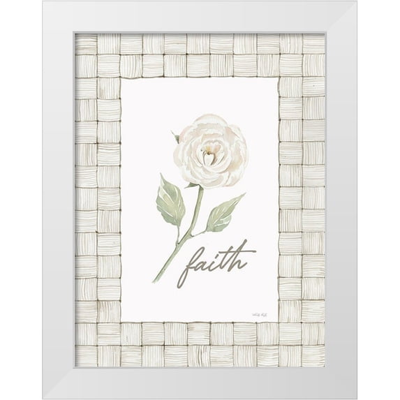 Jacobs, Cindy 12x14 White Modern Wood Framed Museum Art Print Titled - Faith Flower