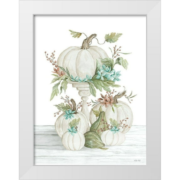 Jacobs, Cindy 12x14 White Modern Wood Framed Museum Art Print Titled - Pretty Pumpkins