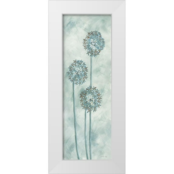 Jacobs, Cindy 13x32 White Modern Wood Framed Museum Art Print Titled - Allium II