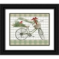 thumbnail image 1 of Jacobs, Cindy 14x12 Black Ornate Wood Framed with Double Matting Museum Art Print Titled - Merry Christmas Bicycle III, 1 of 4