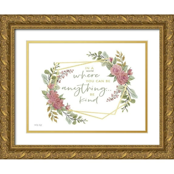 Jacobs, Cindy 14x12 Gold Ornate Wood Framed with Double Matting Museum Art Print Titled - Be Kind