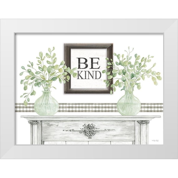 Jacobs, Cindy 14x12 White Modern Wood Framed Museum Art Print Titled - Be Kind Table