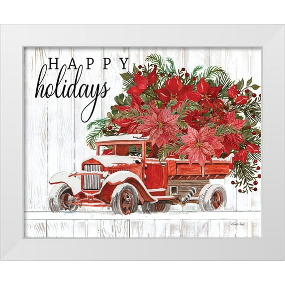Jacobs, Cindy 14x12 White Modern Wood Framed Museum Art Print Titled - Happy Holidays
