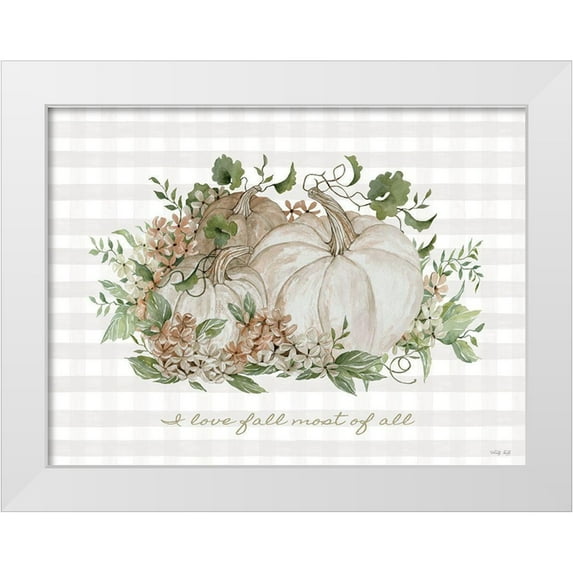 Jacobs, Cindy 14x12 White Modern Wood Framed Museum Art Print Titled - I Love Fall Most of All