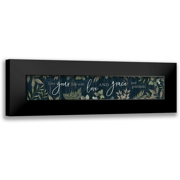 Jacobs, Cindy 14x6 Black Modern Framed Museum Art Print Titled - Live Your Life II