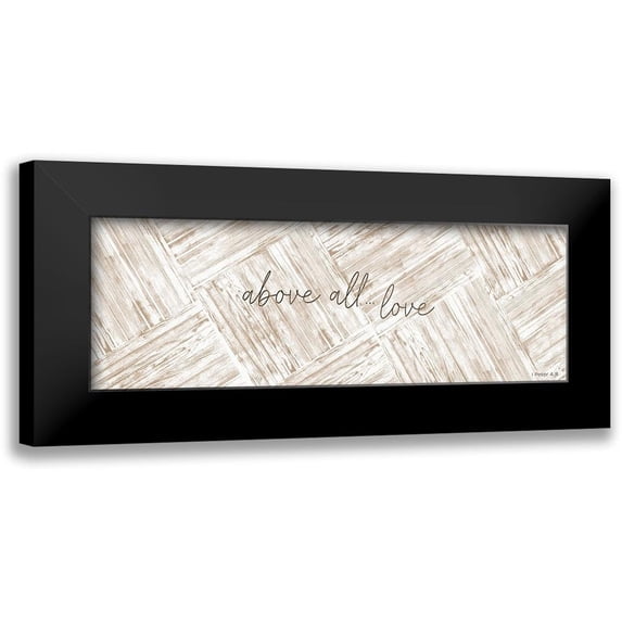 Jacobs, Cindy 14x7 Black Modern Framed Museum Art Print Titled - Above All Love