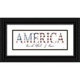 thumbnail image 1 of Jacobs, Cindy 14x7 Black Ornate Wood Framed with Double Matting Museum Art Print Titled - America Land That I Love, 1 of 4