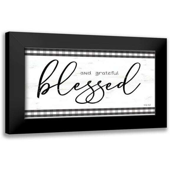 Jacobs, Cindy 14x9 Black Modern Framed Museum Art Print Titled - Blessed and Grateful