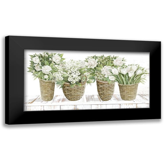 Jacobs, Cindy 14x9 Black Modern Framed Museum Art Print Titled - Floral Baskets