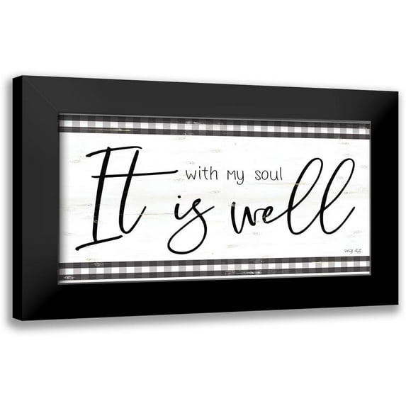 Jacobs, Cindy 14x9 Black Modern Framed Museum Art Print Titled - It is Well With My Soul
