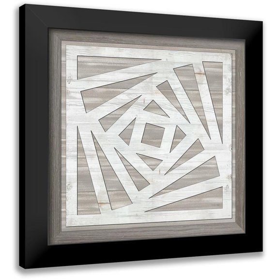 Jacobs, Cindy 15x15 Black Modern Framed Museum Art Print Titled - Geo Greige Deco 3