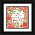 thumbnail image 1 of Jacobs, Cindy 15x15 Black Ornate Wood Framed with Double Matting Museum Art Print Titled - All is Calm Poinsettias, 1 of 4