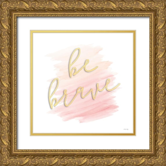 Jacobs, Cindy 15x15 Gold Ornate Wood Framed with Double Matting Museum Art Print Titled - Be Brave