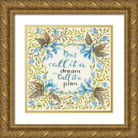 Jacobs, Cindy 15x15 Gold Ornate Wood Framed with Double Matting Museum Art Print Titled - Dont Call It a Dream