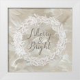 thumbnail image 1 of Jacobs, Cindy 15x15 White Modern Wood Framed Museum Art Print Titled - White Whisper Christmas Wreath II, 1 of 4