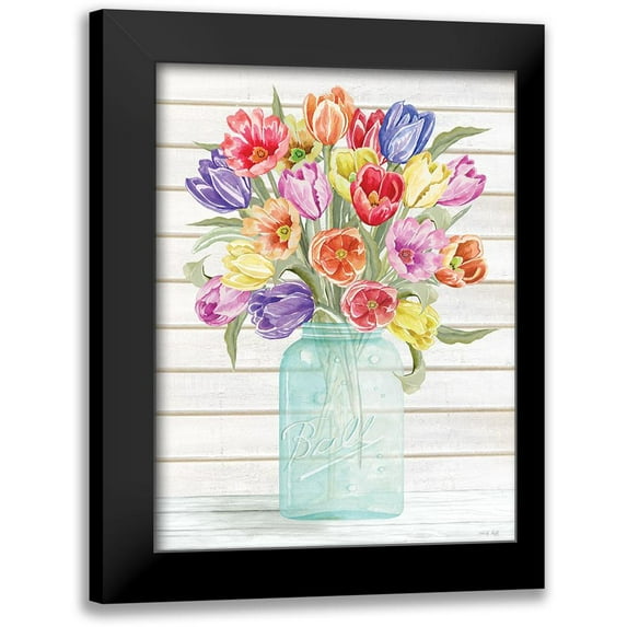 Jacobs, Cindy 15x18 Black Modern Framed Museum Art Print Titled - Farmhouse Tulips