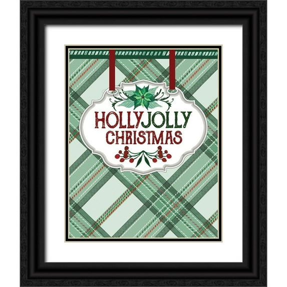 Jacobs, Cindy 15x18 Black Ornate Wood Framed with Double Matting Museum Art Print Titled - Holly Jolly Christmas