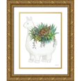 thumbnail image 1 of Jacobs, Cindy 15x18 Gold Ornate Wood Framed with Double Matting Museum Art Print Titled - Proud Llama Pot II, 1 of 4