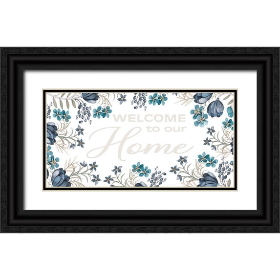 Jacobs, Cindy 18x11 Black Ornate Wood Framed with Double Matting Museum Art Print Titled - Welcome to Our Home