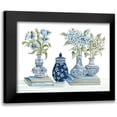 thumbnail image 1 of Jacobs, Cindy 18x15 Black Modern Framed Museum Art Print Titled - Delft Blue Floral I, 1 of 5