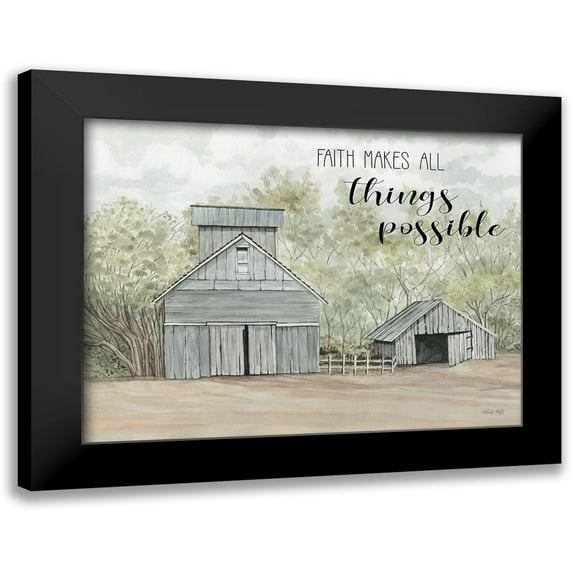 Jacobs, Cindy 18x15 Black Modern Framed Museum Art Print Titled - Faith Makes All Things Possible