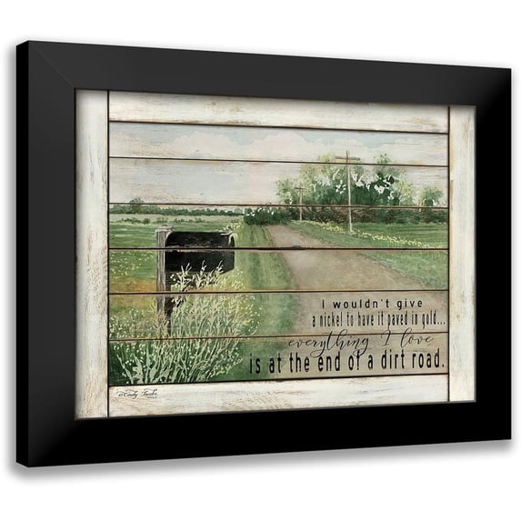 Jacobs, Cindy 18x15 Black Modern Framed Museum Art Print Titled - The End of a Dirt Road