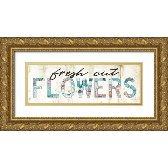 Jacobs, Cindy 18x9 Gold Ornate Wood Framed with Double Matting Museum Art Print Titled - Fresh Cut Flowers